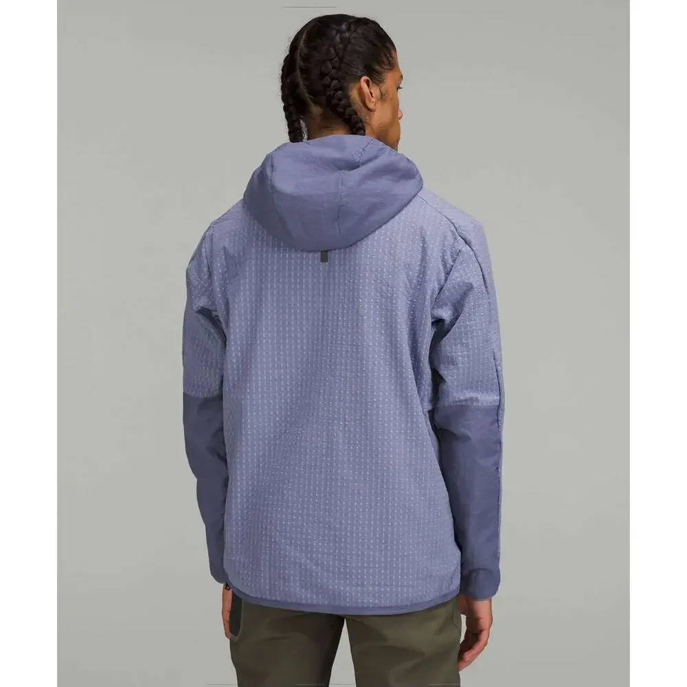 Lululemon Water Repellent Fleece Hiking Anorak Peri Purple Outdoor Mens Medium - Picture 3 of 12